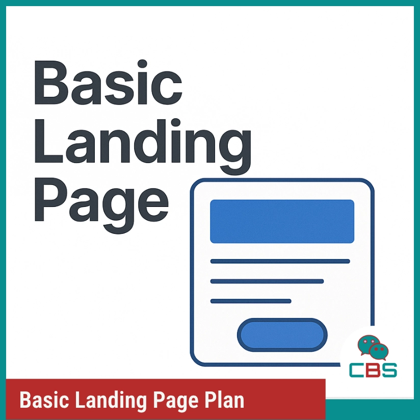 Basic Landing Page Concept with CBS Logo