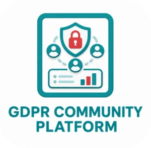 GDPR community platform security and analytics icon