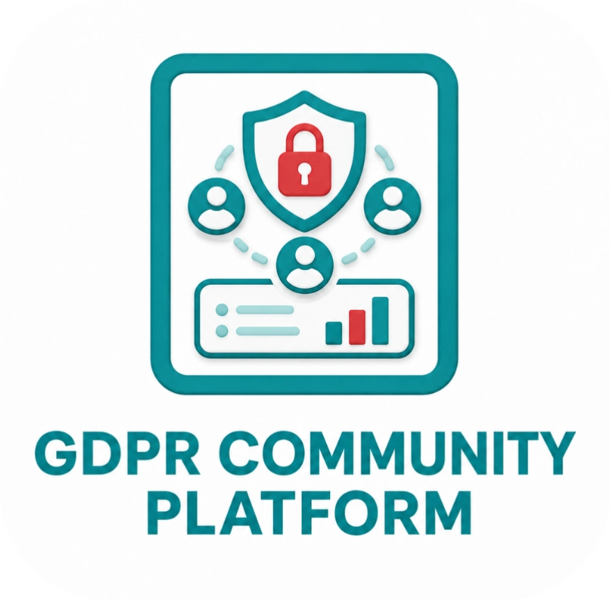 GDPR community platform security and analytics icon