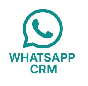 WhatsApp CRM logo with green speech bubble icon