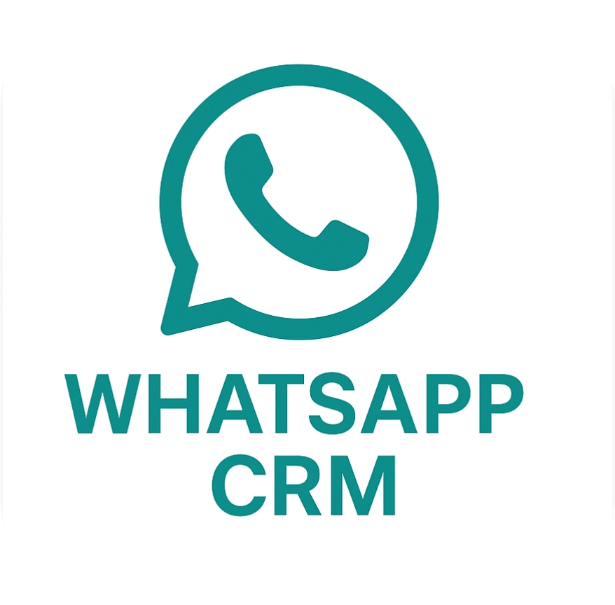 WhatsApp CRM logo with green speech bubble icon