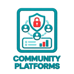 Community platforms security and user management icon
