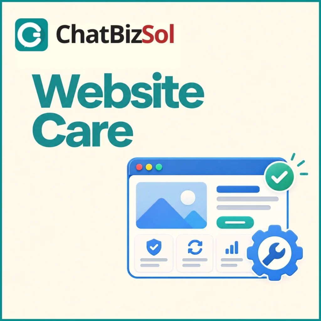 ChatBizSol Website Care service graphic